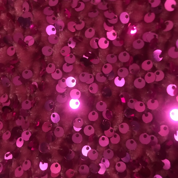 NWT Storia Pink Velvet Sequin Dress Small - Picture 4 of 5